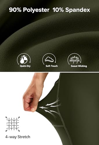 Image of Women's Polyester Stretchable Gym Shorts with Side Pockets High Waist Slim Fit Above Knee Length Activewear Tights Gym Fitness Cycling Running Yoga Shorts for Women