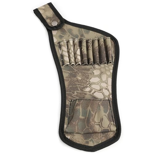 ZSHJGJR Archery Arrow Quiver Crossbow Arrow Quiver Hip Arrow Pocket Holder Waist (Green Camo)
