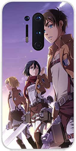 Compatible with Oneplus 8 Pro | Oneplus 8 Pro 5G Attack Cool Titan On 251 Case Clear Soft Slim Silicone TPU Protective Phone Case