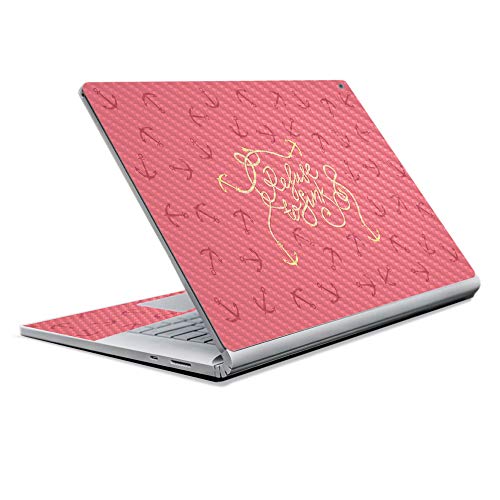 Image of MightySkins Carbon Fiber Skin for Microsoft Surface Book 2 13 inch (2017) - Refuse to Sink,Protective, Durable Textured Carbon Fiber Finish,Easy to Apply, Remove, and Change Styles,