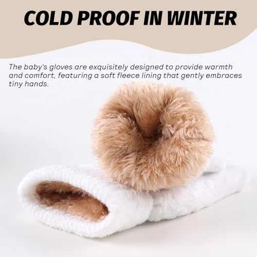 Image of JANGANNSA Cold Weather Kids Gloves Warm Knitted Children Magic Glove With Fleece Lining Winter Gloves For Boys Girls