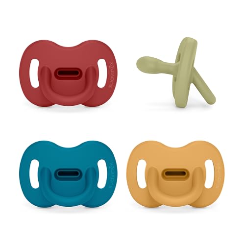 Suavinex, Pack 4 Chupetes Todo Silicona, para Bebés 0/6 Meses, Chupete con Tetina...