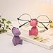 MOUGIGI Cute Dinosaur Glasses Holder - 4pcs Resin Eyeglass Display Stand for Nightstand & Desktop Organizer - Multi-Color Eyewear Storage - Perfect Home & Office Decor for All Ages