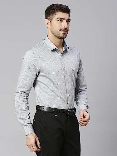 Image of Thomas Scott Men's Cotton Slim Fit 100% Formal Shirt with Spread Collar and Full Sleeves