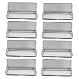 VILLFUL 8 Pièces Trousse à Crayons Rectangulaire Tôle Robuste Boîte de Rangement Métallique avec Couvercle à Charnière Lot pour École et Bureau