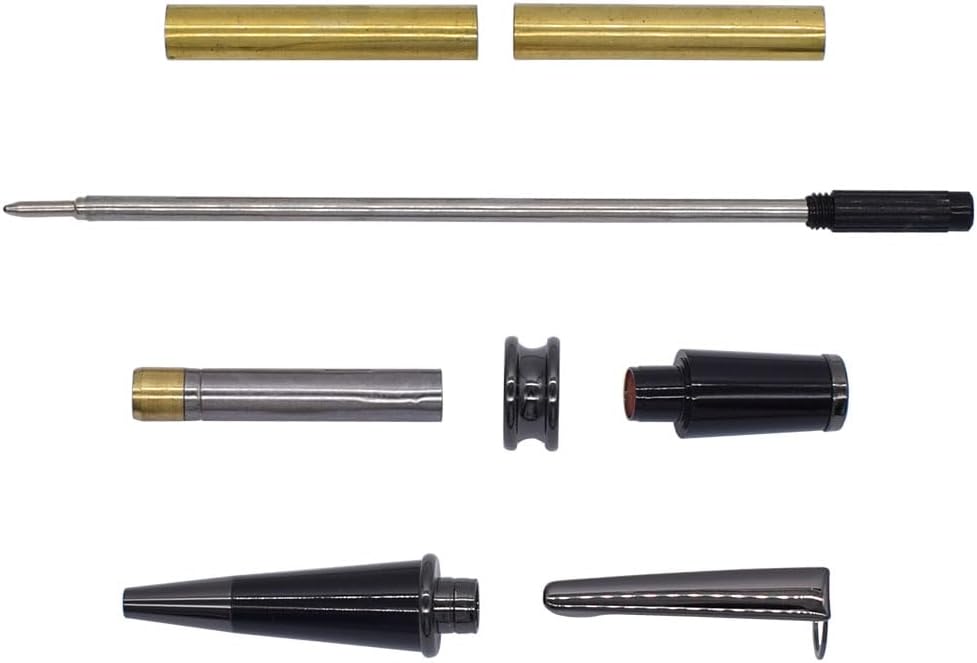 AS-BP111#5-GMB, DIYKITSMALL, Gun metal patricia pen kits, Woodturning Kit (5 pack)