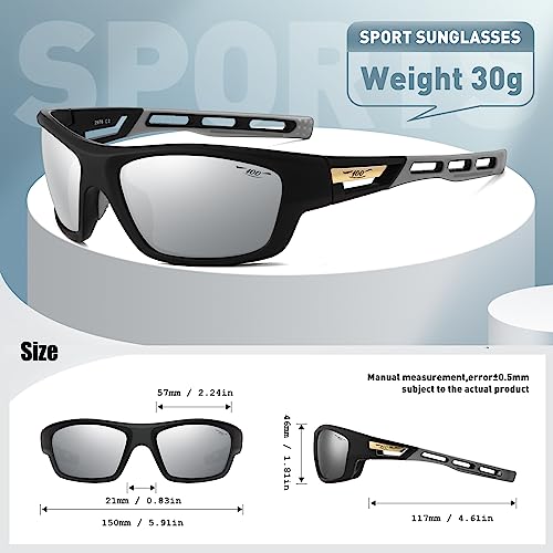 100 CLASSIC Polarized Sports Sunglasses for Men Women Youth Baseball Fishing Cycling Running Golf Tac Glasses UV400 FHD Lens2