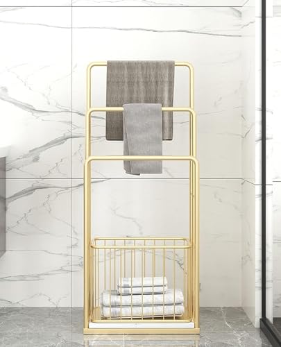 Wolnostojący wieszak na ręczniki stojący stojak na ręczniki i ubrania stylowy design z kutego żelaza idealny do łazienki, hotelu i spa nizacji