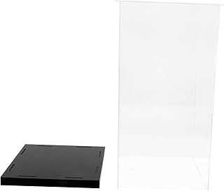 Abaodam 2 Peças Caixa De Exibição Capa Protetora Contra Poeira Capas De Exibição De Plástico Transparente Suporte Quadrado Cajas Para Guardar Juguetes Vitrine Modelo De Gabinete Vitrine