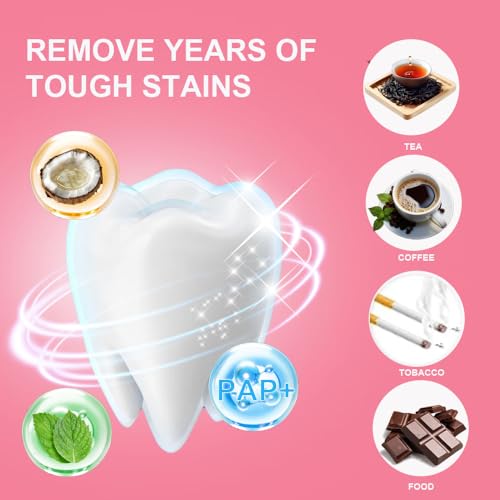 Image of Teeth Whitening Strips 24 Treatments Kit for Tooth White, Peroxide Free, Enamel Safe Green White Strips, Deep Stains Removal - Instant Professional Whitening Strips (48 Strips)