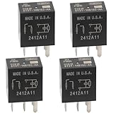 Aeola 4 PCS 8T2T-14B192-AA Power Relay, 4-Pin 12V DC Wiper Motor Relay, for Ford, Mercury, Lincoln,