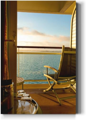 Large Wall Art Cruise Ship Balcony Deck Chair Canvas 36x24