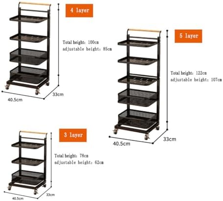 Pot Lid Holder Rack with Microwave Stand - Space-Saving Kitchen Organizer with 4 Boards & 3 Baskets for Efficient Storage and Easy Access
