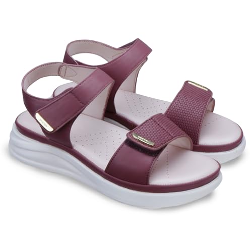 Image of DOCTOR EXTRA SOFT Women's Ultra Lightweight Sandals with Memory Foam Cushion|Stylish & Comfortable|Casual & Non-Slip|Diabetic & Orthopedic Flip Flops with Adjustable Strap Ladies & Girls New-D-610