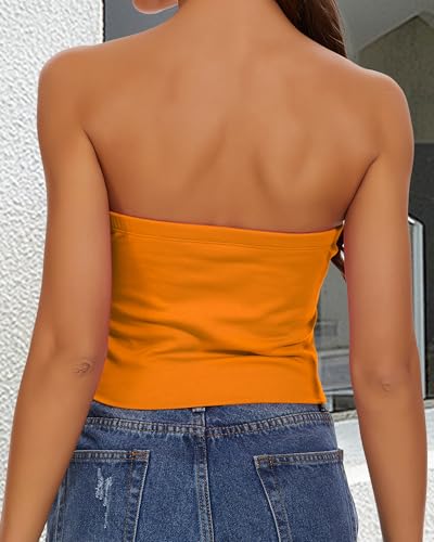 Image of Summer Tube Tops Basic Crop Tops for Women Strapless Tank Casual Tunics Sexy Short Shirts 2026