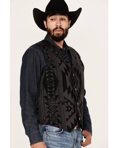 Cody James Men's Yuma Southwestern Jacquard Vest - CJSP24V15-BLK X- US2
