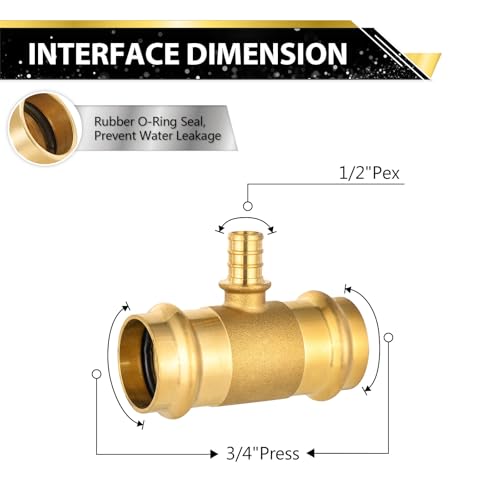 (Pack of 2) FOSKAN 3/4“ x 3/4”Press x 1/2