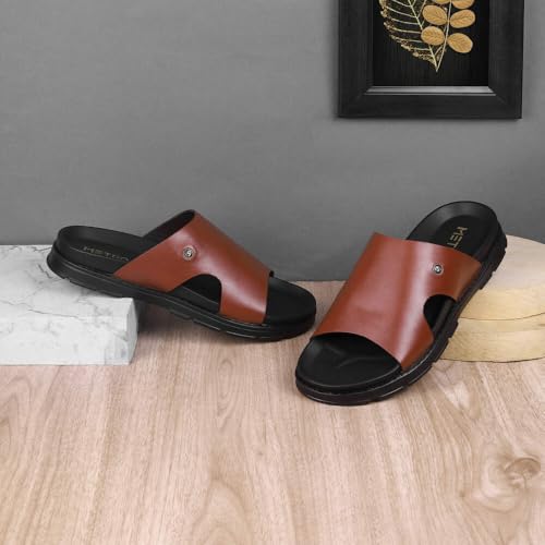 Image of Metro Men Leather Comfort Everyday Casual Slippers