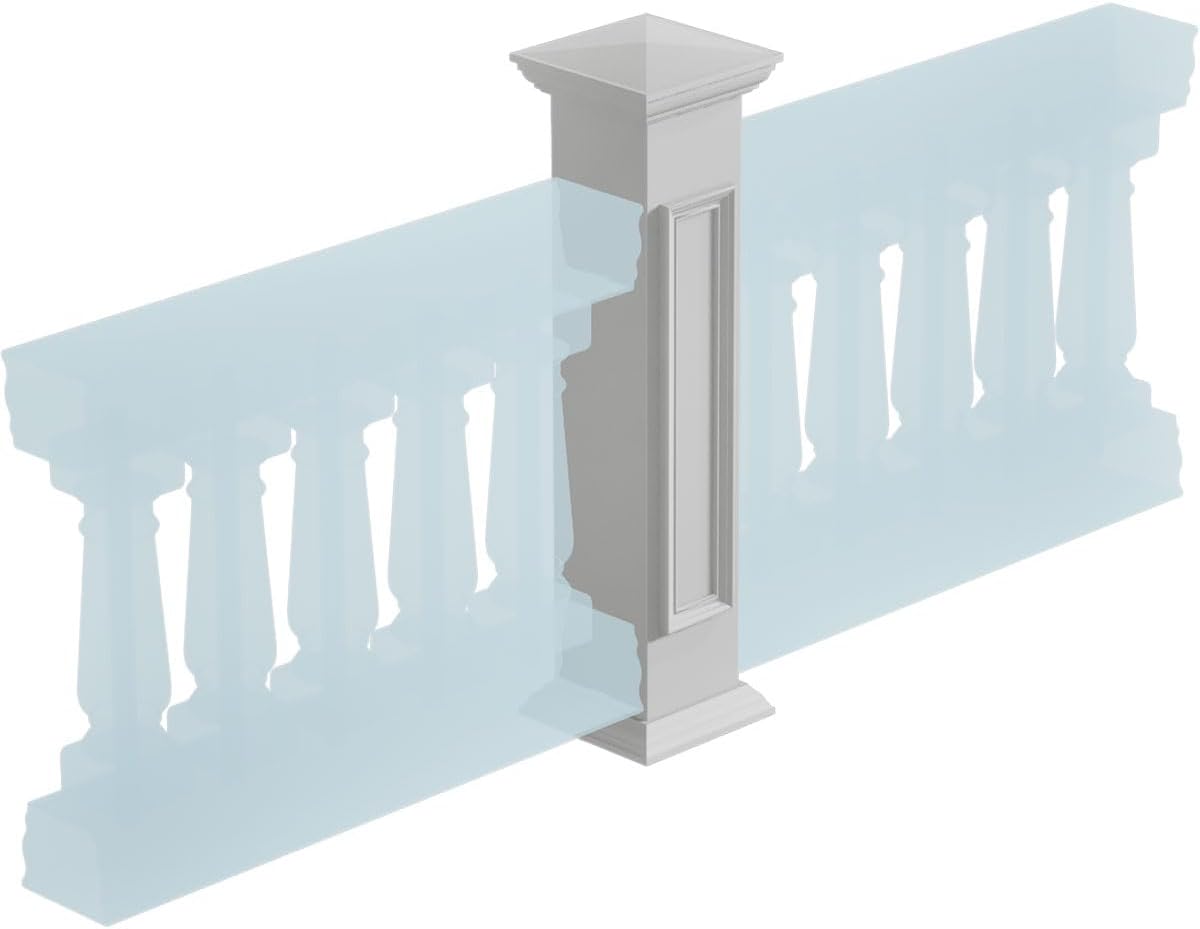 Ekena Millwork NWL08X40SPP0B0 Newel Posts, White