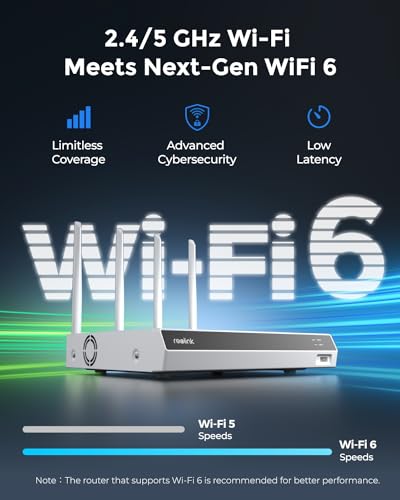 Image of REOLINK 16-Channel 4K WiFi NVR with WiFi 6 and 2.4 /5 GHz WiFi, Built-in 2TB HDD, Support 12MP /8MP /5MP /4MP HD Reolink IP Cameras, 24 /7 Recording for Home Security Camera System, Not PoE Ports, RLN12W