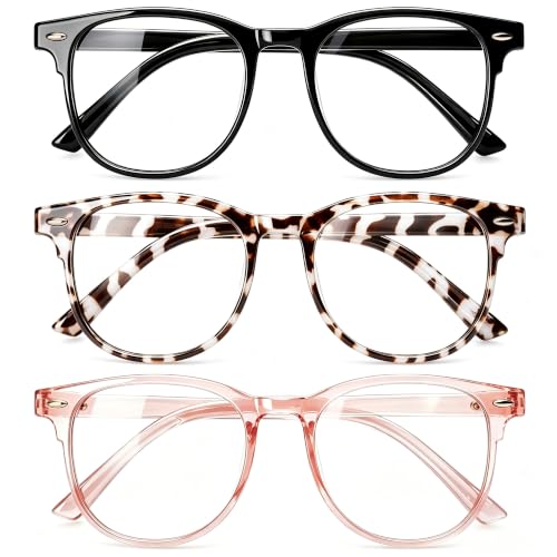 Image of Gaoye Blue Light Glasses for Woman 3 Pack | Half Round, Screen-Ready Computer Glasses Style with UV Protection Coating