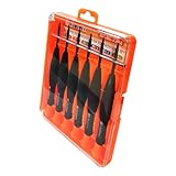 Conçu pour durer : avec ce petit jeu de tournevis, vous pouvez facilement gérer n'importe quel projet. La dureté élevée et la finition précise garantissent une longue durée de vie et des performances, tandis que la tenue parfaite garantit qu'il ne glisse pas facilement.