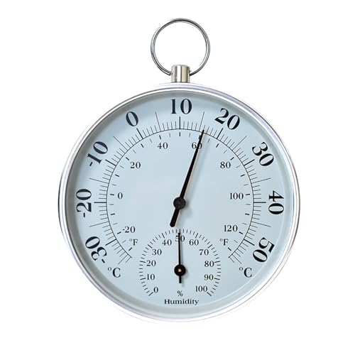 Thermomètre en laiton de 10,2 cm rétro avec support élégant pour terrasse