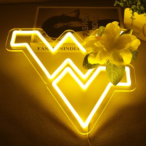 Image of Balanar University Neon Signs for Wall Decor,LED Dimmable University Basketball Team Logo Light Sign,College Team Logo Neon Light for Bar, Dorm Room, Party Decoration,Game Room Decor12.2 * 12.8In