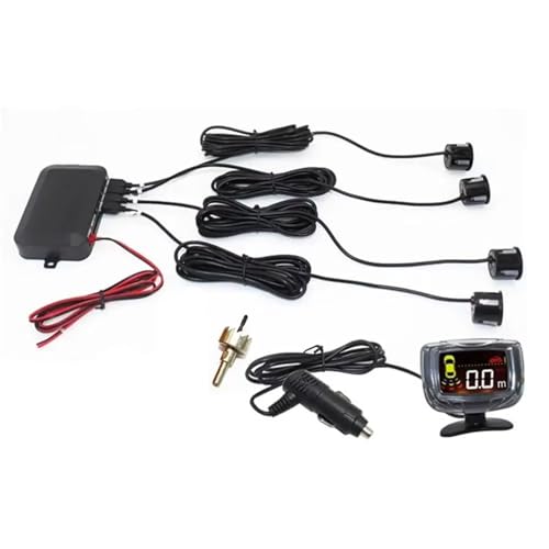 Parking Alerta Sensor Aparcamiento Inalámbrico Con Pantalla LCD 4 Sensores Radar Alarma Zumbador 65 DB Sistemas Detección Marcha Atrás Y Monitor Parktronic