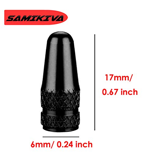 image for SAMIKIVA (10 Pack) Bike Presta Valve Stem Caps, Chrome Anodized Alumin