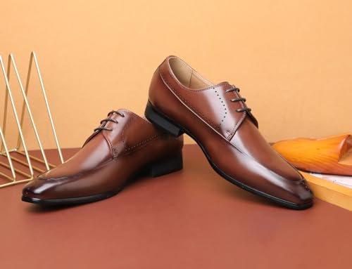 Image of Split Toe Oxford for Men Retro Dress Shoes VintageSlip-on Formal Oxfords Shoes