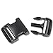 DYZD Premium 50mm Flat Dual Adjustable Side Release Buckles (2PCS, Black)