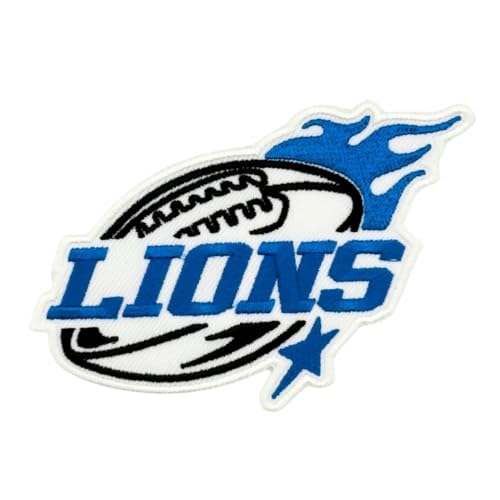 Siam Accs Rugby Fans Lions Football Star Patch Embroidery American Football Fan Favorite Team Iron On Sew On for Clothing Backpacks Jeans Motorcycle Sew On Custom Jackets Hats Tactical Bags