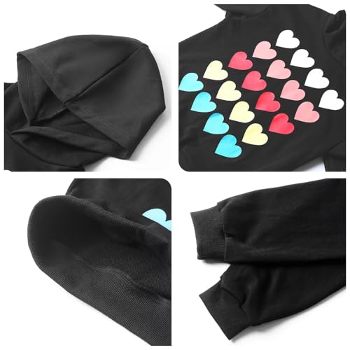 Image of WELAKEN Sweatshirts for Girls Toddler & Kids II Little Girl's Pullover Tops Sweaters & Hoodies,Heart