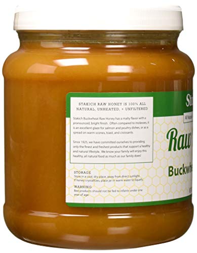 Stakich Buckwheat Antioxidant Raw Honey - Pure, Unprocessed, Unheated, Kosher (5 Pound) #TOP1