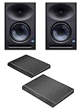 Interruptor de encendido/apagado con luz LED. Respuesta de frecuencia: 42 Hz a 20 kHz. Caja: MDF recubierto de vinilo. Dimensiones: 240 x 242 x 365 mm. Peso: 8,37 kg