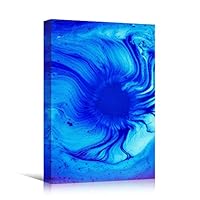 Canvas Wall Art Liquid Abstract Colorful Decorative Elements Mixed Media Multicolor Swirly - 12x18 inches