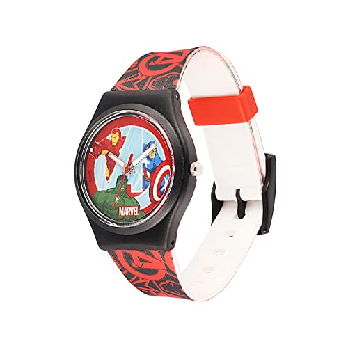 Image of Marvel Iron Man, Hulk, Captain America Kids Wrist Watch | Avenger Super Hero Round Analogue Watch for Kids | Birthday Gift for Boys Age 6 to 12 Years