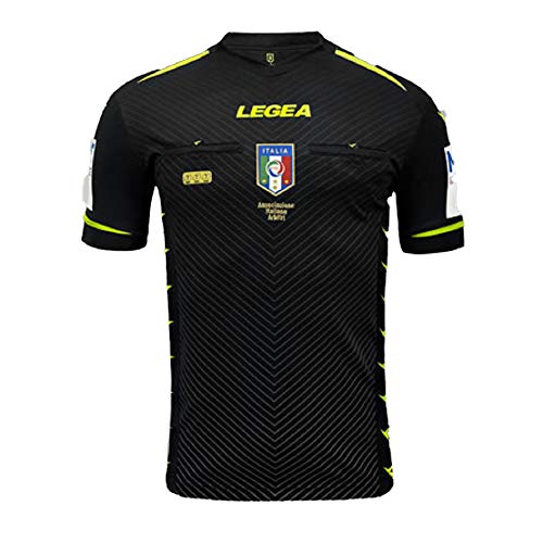 LEGEA 2020/2021 Camiseta Arbitro AIA M/C Hombre, Negro, XL