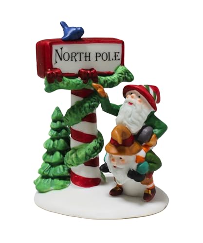 Department 56 North Pole Village Trimming the North Pole 56081 - White Christmas Figurine
