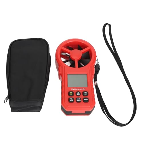 Natudeco Digital Wind Speed Meter Anemometer Wind Gauge Handheld Thermometer LCD Display for Weather Monitoring Outdoor Activities
