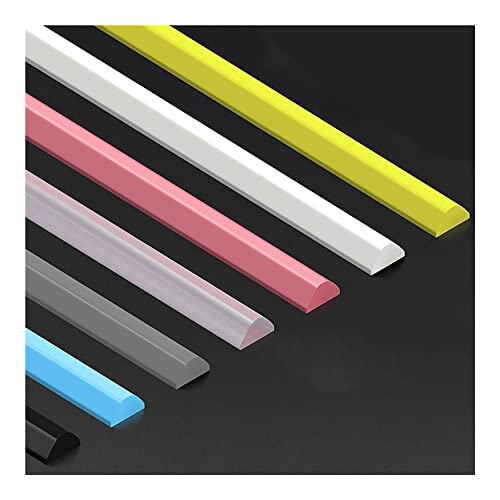 Shower Tray Sealing Strip Frameless Shower Threshold, Silicone Kitchen Water Splash Guard Sink, Bendable Silicone Water Blocking Strips, Water Barrier for Bathtub, Bathroom And Kitchen ( Color : White