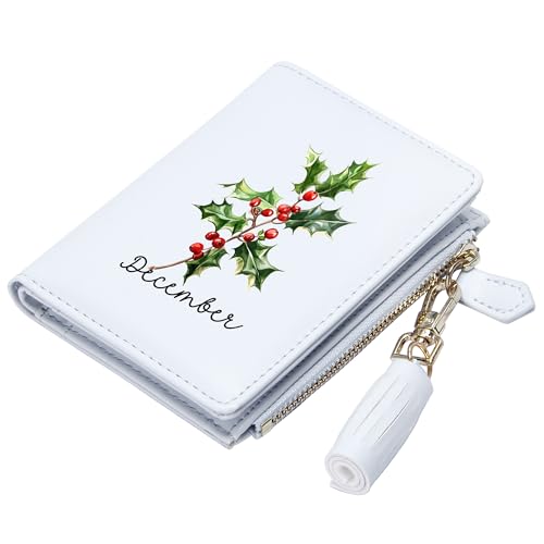 ZRTARY Customized Birthday Flowers Wallets for Women,Holiday Gift, Birthday Gift for Parent and Grandparent, Graduation Gift for Her Him 0470l4