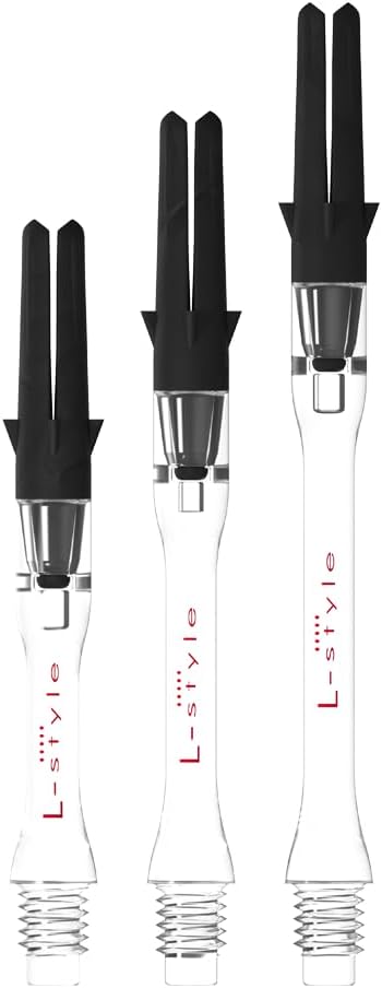LSTYLE L-Shaft Carbon Dart Shafts – Silent (Spins) – Clear 440 Slim (XXL)