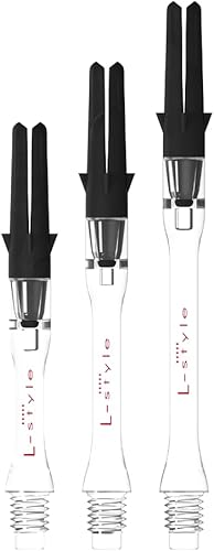 Miniatura 25 de Cañas de dardo de carbono – Bloqueadas y silenciosas (giratorias) – 9 tamaños – para dardos de punta suave y punta de acero – Ligeras, duraderas