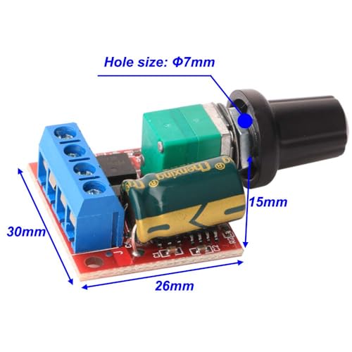 Image of 3-Pack PWM DC Motor Speed Regulator Controllers for 3V 6V 12V 24V 35V Mini Style Speed Control - Ideal for Rduino Projects