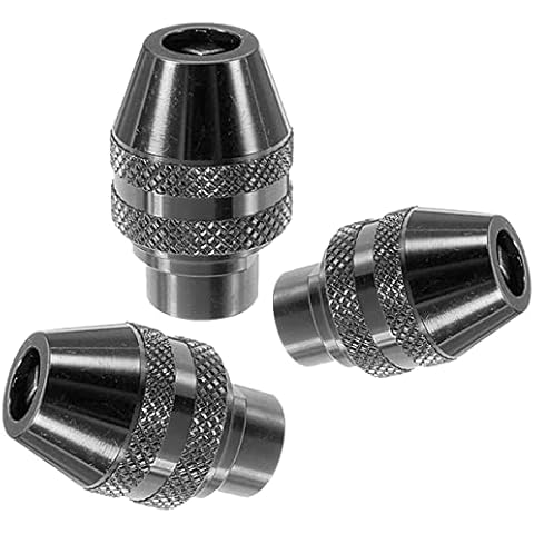 EDIONS 3 Pcs Multi Quick Change Keyless Chuck Replacement, 0.3-3.2mm Keyless Chuck Replacement Kit Compatible for Dremel 4486 Model 395 400 3000 4000 8200 3000 7700 Cover
