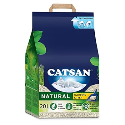 Catsan Natural Clumping Cat Litter, 100% biodegradable, extra absorbent, 20 L