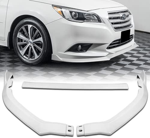 3 Pieces STi-Style Front Bumper Lip Spoiler Splitter Side Body Kit Trim Protection Compatible with 2015-2017 Subaru Legacy, 2016 (Matt Black)