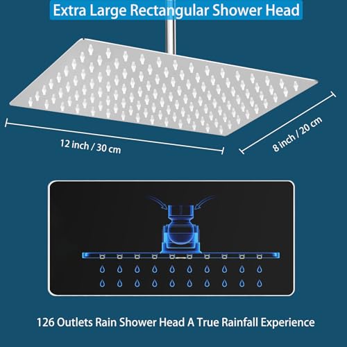 Extra Large Rain Shower Head - 50% Off Stainless Steel Waterfall